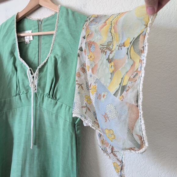 Vintage 70s Roberta California Dress S/M Floral Boho Cottagecore Prairie Flowy - Picture 6 of 16